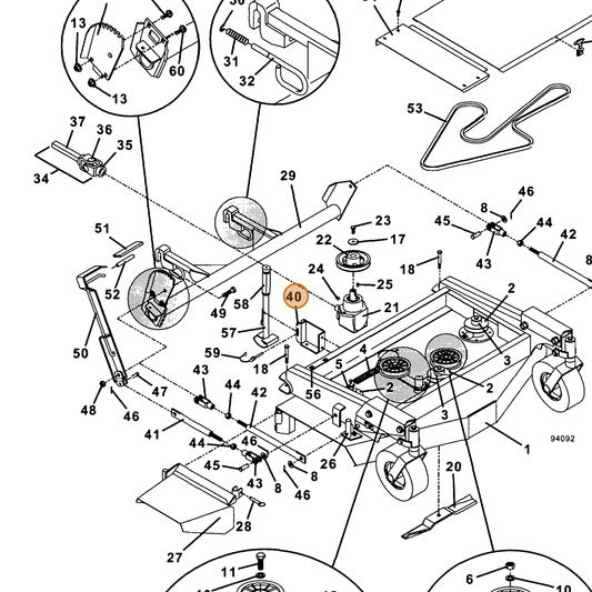 Grasshopper part 644552 — IPL diagram snippet (6x zoom, amber highlight)
