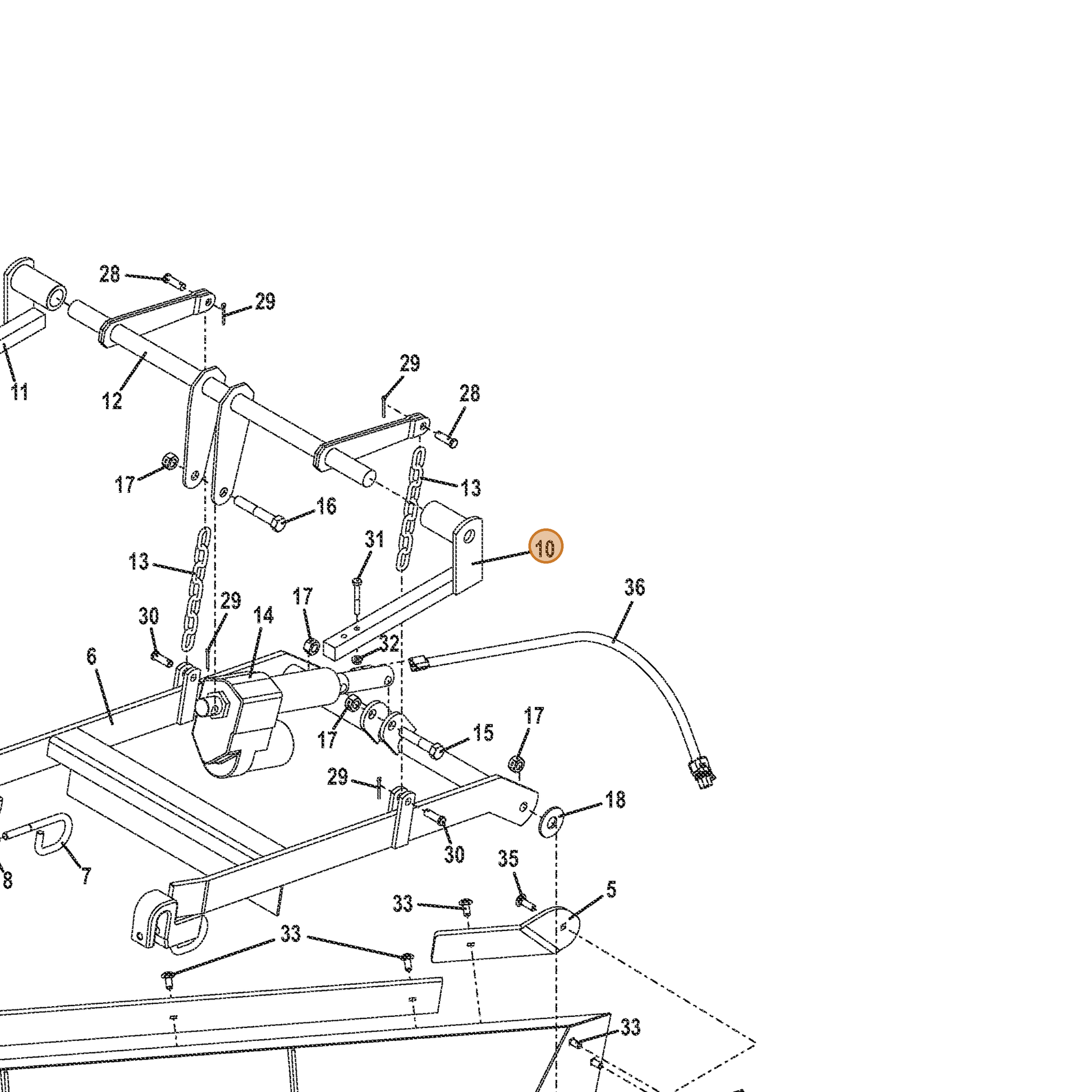 Grasshopper part 644560 — IPL diagram snippet (6x zoom, amber highlight)