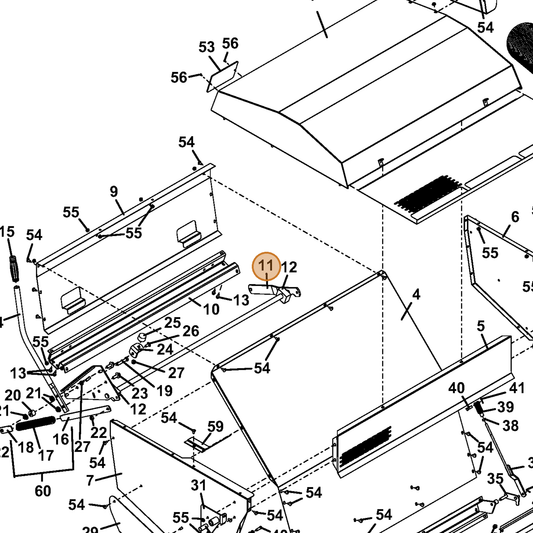 Grasshopper part 644568 — IPL diagram snippet (6x zoom, amber highlight)