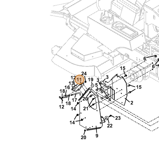 Grasshopper part 644572 — IPL diagram snippet (6x zoom, amber highlight)