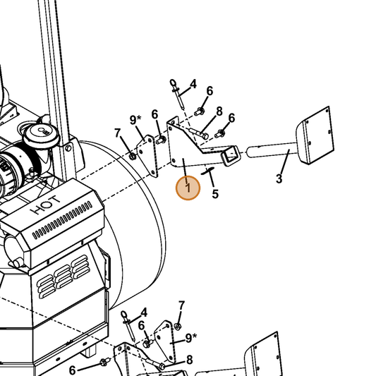 Grasshopper part 644573 — IPL diagram snippet (6x zoom, amber highlight)