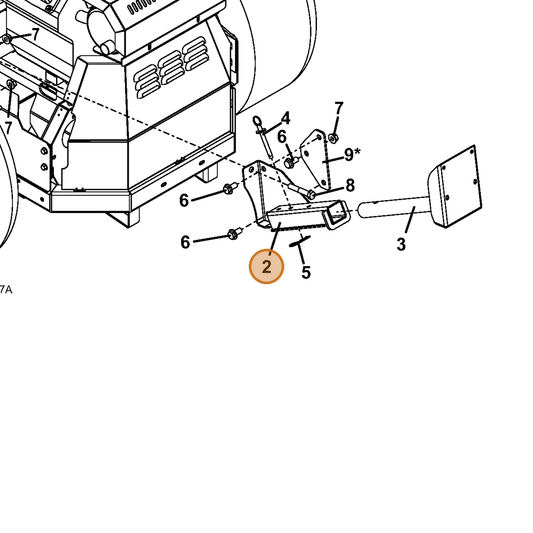 Grasshopper part 644574 — IPL diagram snippet (6x zoom, amber highlight)