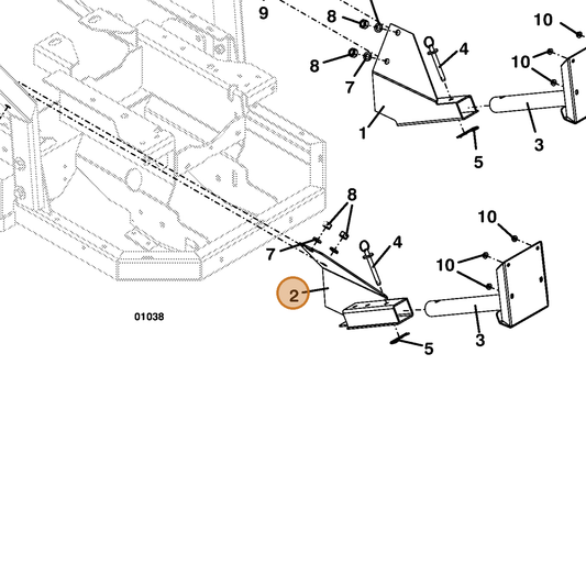 Grasshopper part 644576 — IPL diagram snippet (6x zoom, amber highlight)