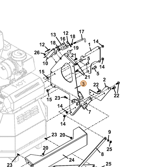 Grasshopper part 644577 — IPL diagram snippet (6x zoom, amber highlight)