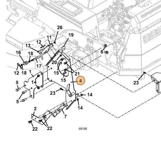 Grasshopper part 644578 — IPL diagram snippet (6x zoom, amber highlight)