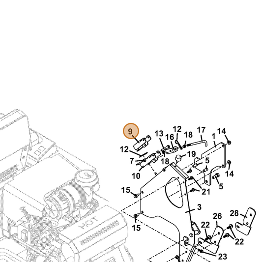 Grasshopper part 644579 — IPL diagram snippet (6x zoom, amber highlight)