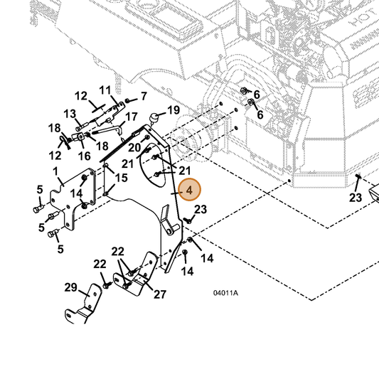 Grasshopper part 644582 — IPL diagram snippet (6x zoom, amber highlight)