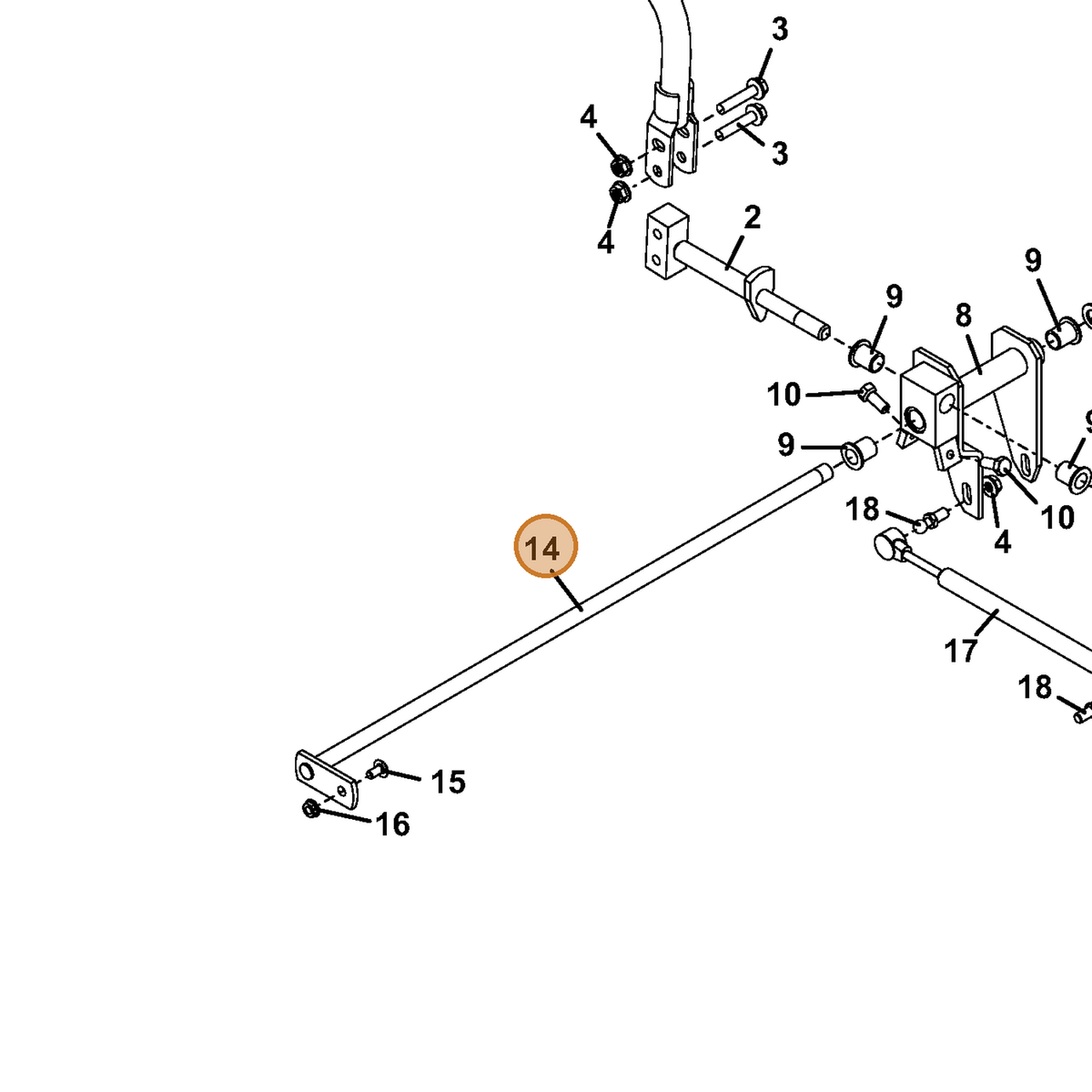 Grasshopper part 644589 — IPL diagram snippet (6x zoom, amber highlight)