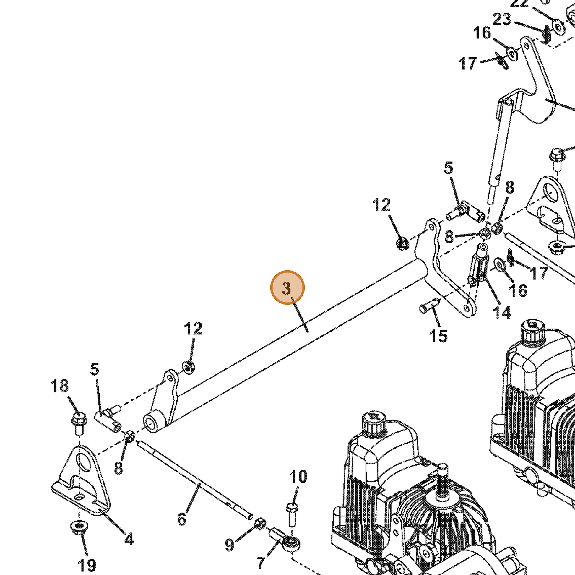 Grasshopper part 644593 — IPL diagram snippet (6x zoom, amber highlight)