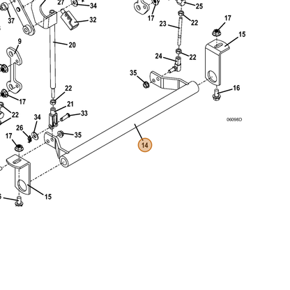 Grasshopper part 644595 — IPL diagram snippet (6x zoom, amber highlight)