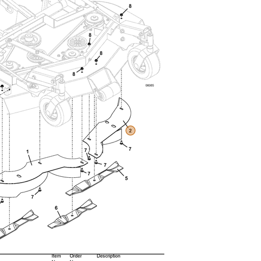 Grasshopper part 644604 — IPL diagram snippet (6x zoom, amber highlight)