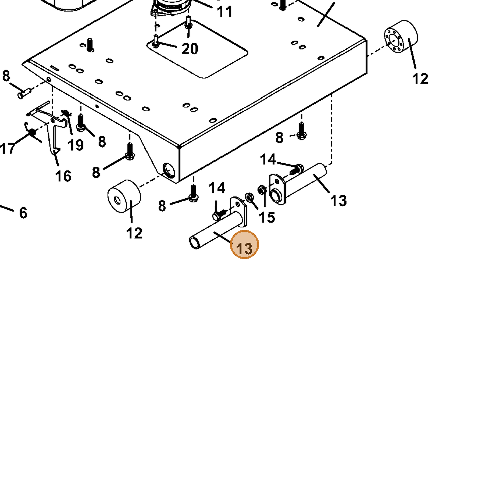 Grasshopper part 644618 — IPL diagram snippet (6x zoom, amber highlight)