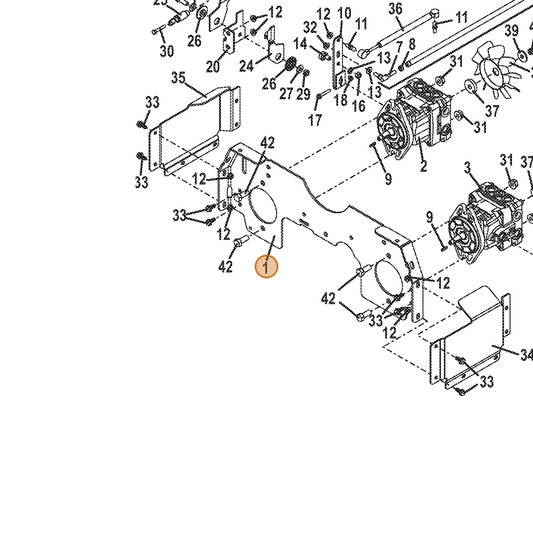 Grasshopper part 644633 — IPL diagram snippet (6x zoom, amber highlight)