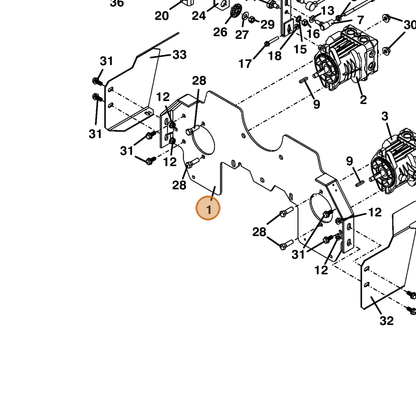 Grasshopper part 644634 — IPL diagram snippet (6x zoom, amber highlight)