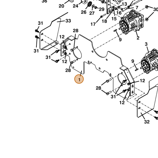 Grasshopper part 644634 — IPL diagram snippet (6x zoom, amber highlight)