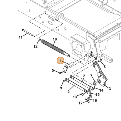 Grasshopper part 644638 — IPL diagram snippet (6x zoom, amber highlight)
