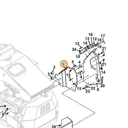 Grasshopper part 644640 — IPL diagram snippet (6x zoom, amber highlight)