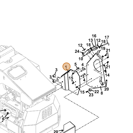 Grasshopper part 644640 — IPL diagram snippet (6x zoom, amber highlight)