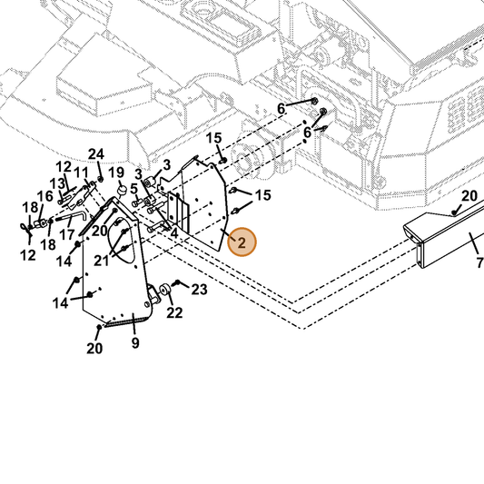 Grasshopper part 644641 — IPL diagram snippet (6x zoom, amber highlight)
