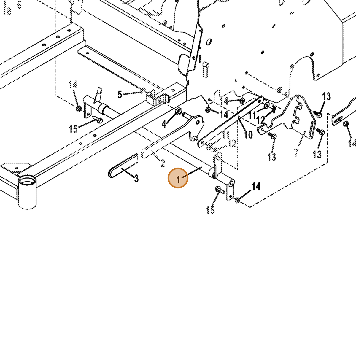 Grasshopper part 644647 — IPL diagram snippet (6x zoom, amber highlight)