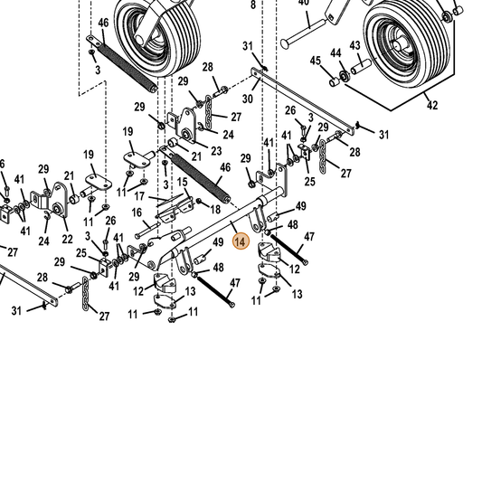 Grasshopper part 644649 — IPL diagram snippet (6x zoom, amber highlight)