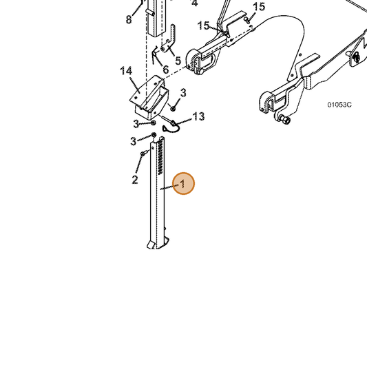 Grasshopper part 644650 — IPL diagram snippet (6x zoom, amber highlight)