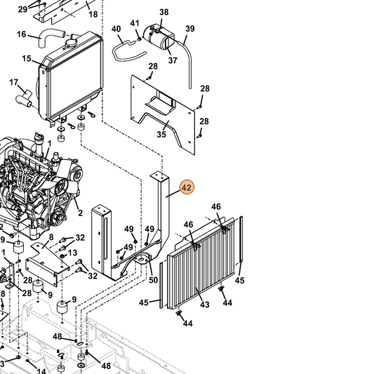 Grasshopper part 644657 — IPL diagram snippet (6x zoom, amber highlight)
