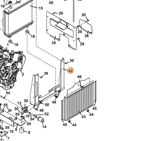 Grasshopper part 644658 — IPL diagram snippet (6x zoom, amber highlight)