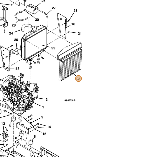 Grasshopper part 644663 — IPL diagram snippet (6x zoom, amber highlight)
