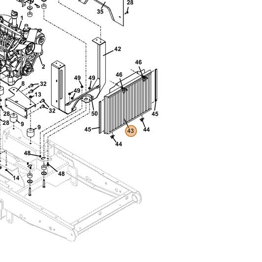 Grasshopper part 644666 — IPL diagram snippet (6x zoom, amber highlight)