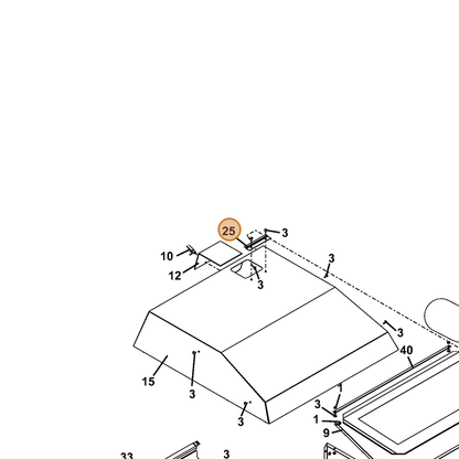 Grasshopper part 644676 — IPL diagram snippet (6x zoom, amber highlight)