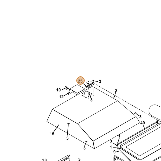 Grasshopper part 644676 — IPL diagram snippet (6x zoom, amber highlight)