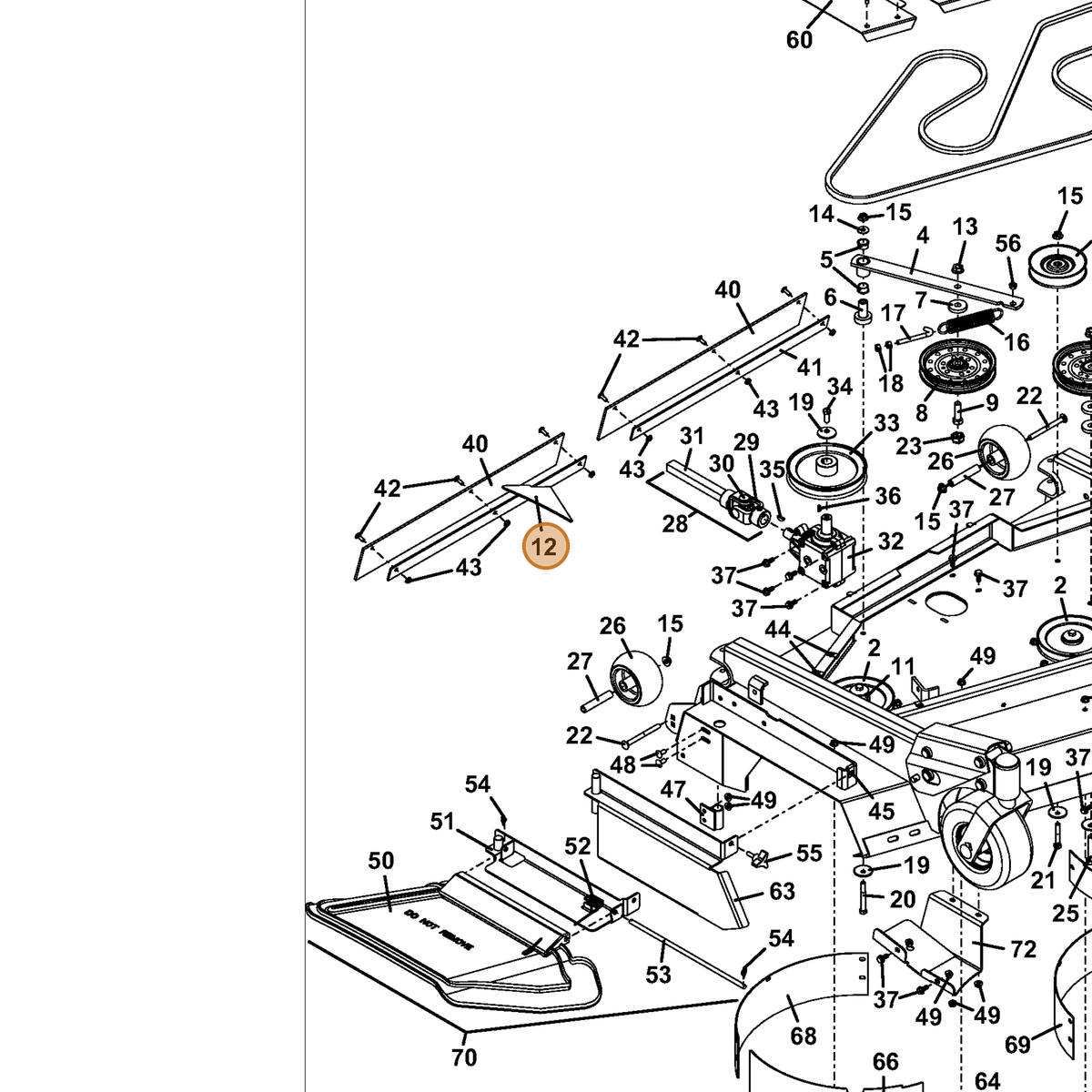 Grasshopper part 644679 — IPL diagram snippet (6x zoom, amber highlight)