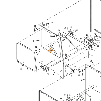 Grasshopper part 644688 — IPL diagram snippet (6x zoom, amber highlight)