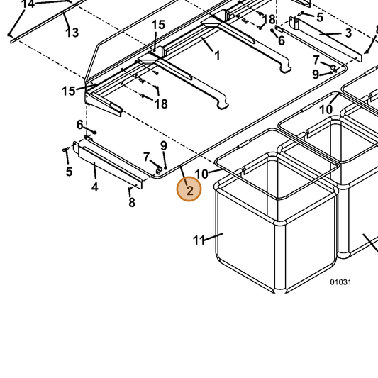 Grasshopper part 644709 — IPL diagram snippet (6x zoom, amber highlight)