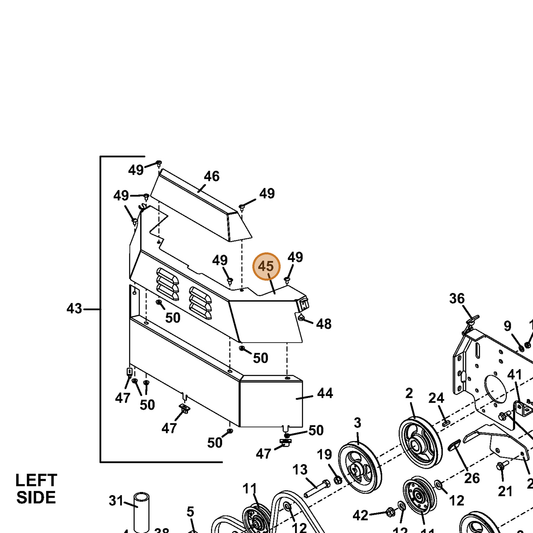 Grasshopper part 644714 — IPL diagram snippet (6x zoom, amber highlight)