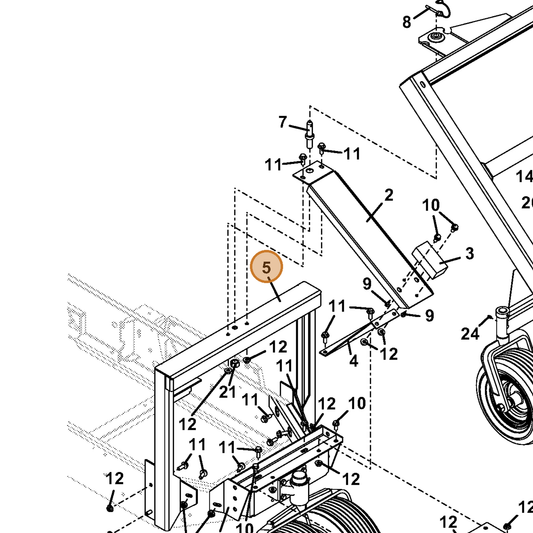 Grasshopper part 644722 — IPL diagram snippet (6x zoom, amber highlight)