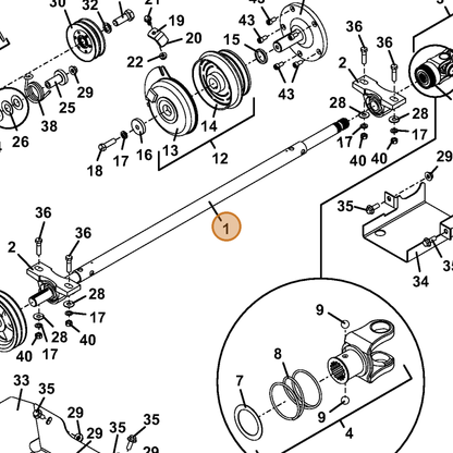 Grasshopper part 644727 — IPL diagram snippet (6x zoom, amber highlight)