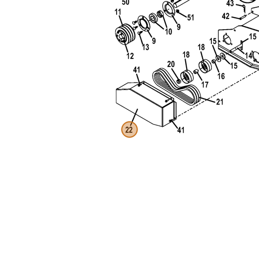 Grasshopper part 644738 — IPL diagram snippet (6x zoom, amber highlight)