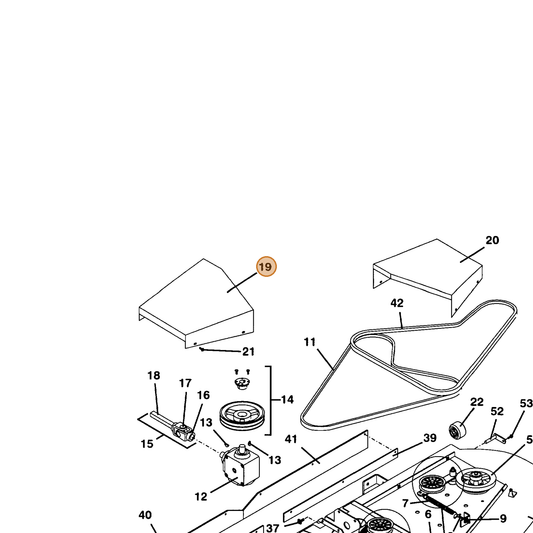 Grasshopper part 644742 — IPL diagram snippet (6x zoom, amber highlight)