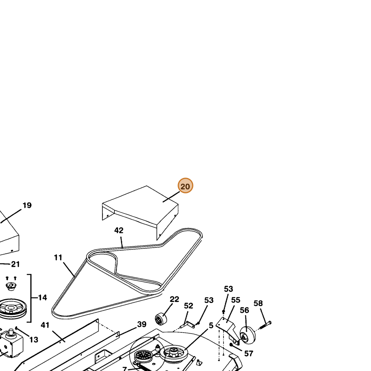 Grasshopper part 644743 — IPL diagram snippet (6x zoom, amber highlight)