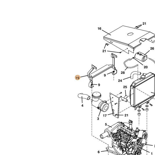 Grasshopper part 644762 — IPL diagram snippet (6x zoom, amber highlight)