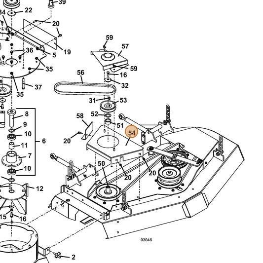Grasshopper part 644764 — IPL diagram snippet (6x zoom, amber highlight)