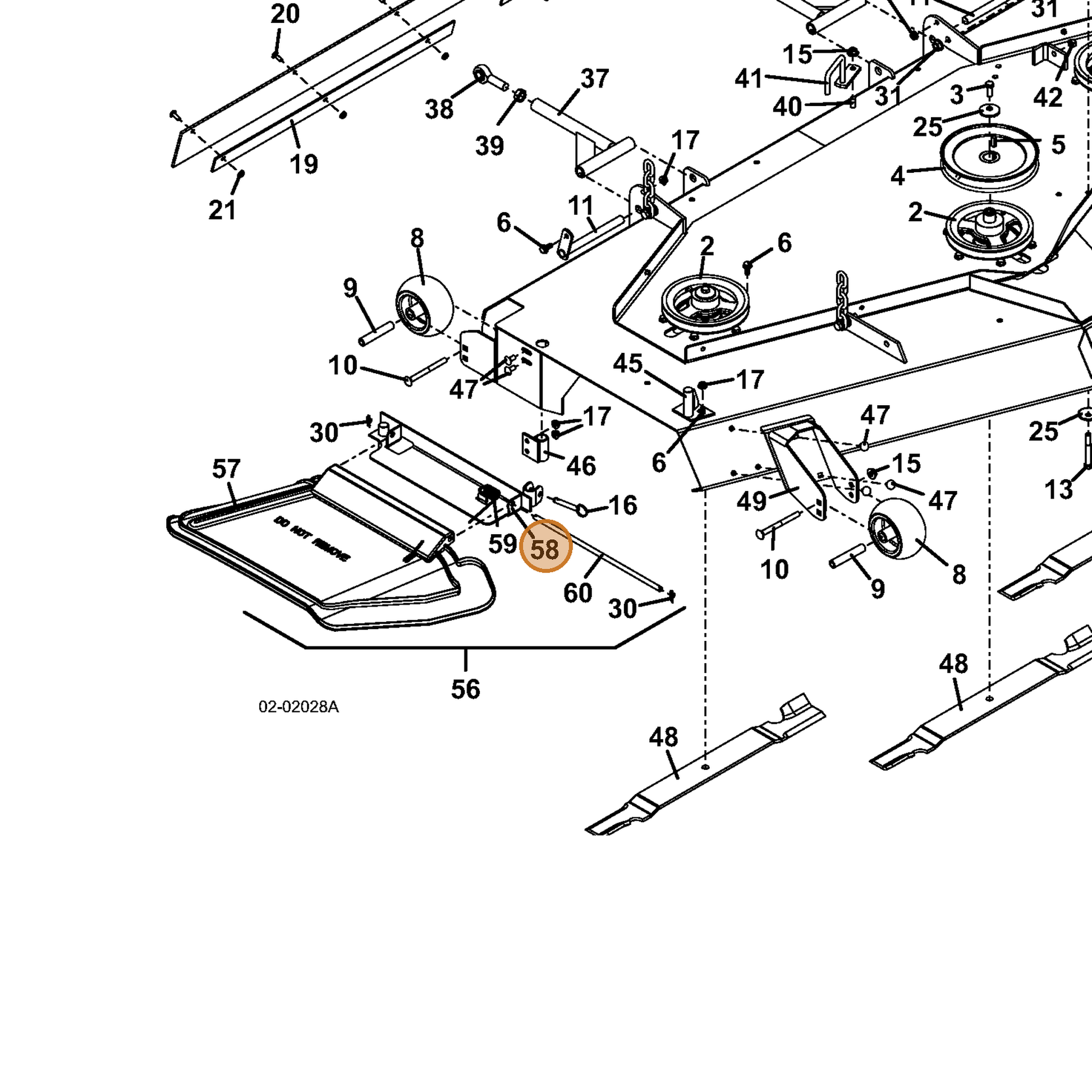 Grasshopper part 644767 — IPL diagram snippet (6x zoom, amber highlight)