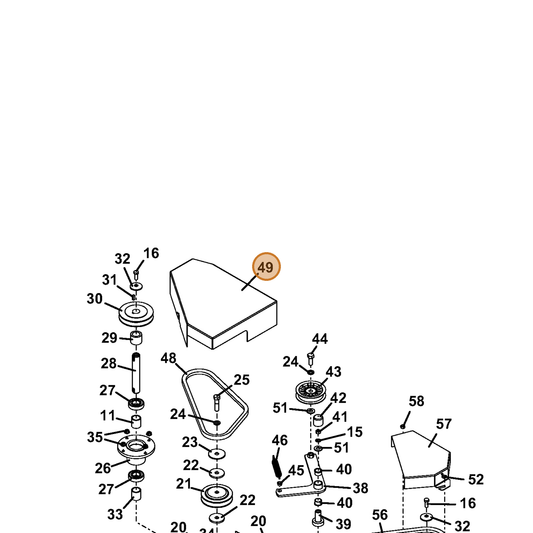 Grasshopper part 644787 — IPL diagram snippet (6x zoom, amber highlight)