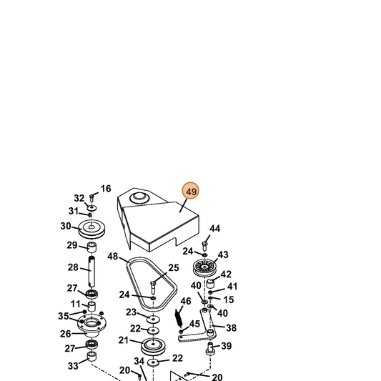 Grasshopper part 644795 — IPL diagram snippet (6x zoom, amber highlight)