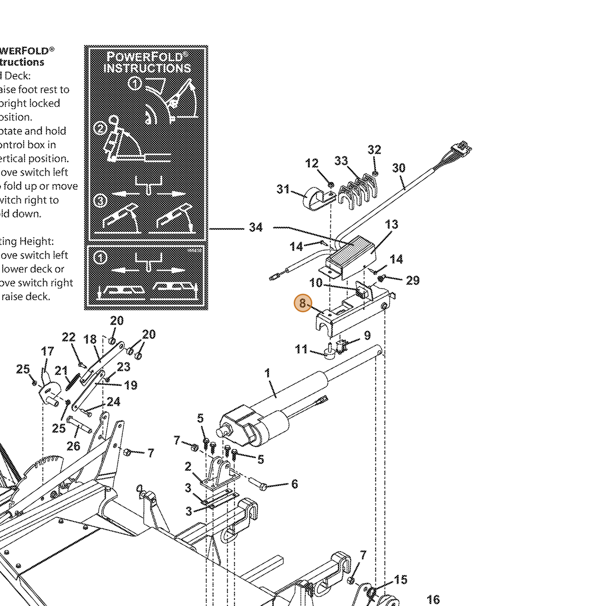 Grasshopper part 644805 — IPL diagram snippet (6x zoom, amber highlight)