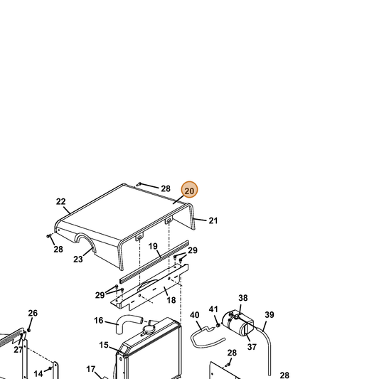 Grasshopper part 644813 — IPL diagram snippet (6x zoom, amber highlight)