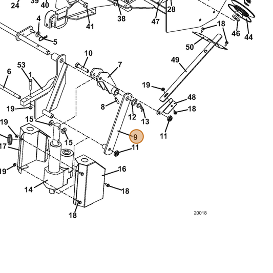 Grasshopper part 644824 — IPL diagram snippet (6x zoom, amber highlight)