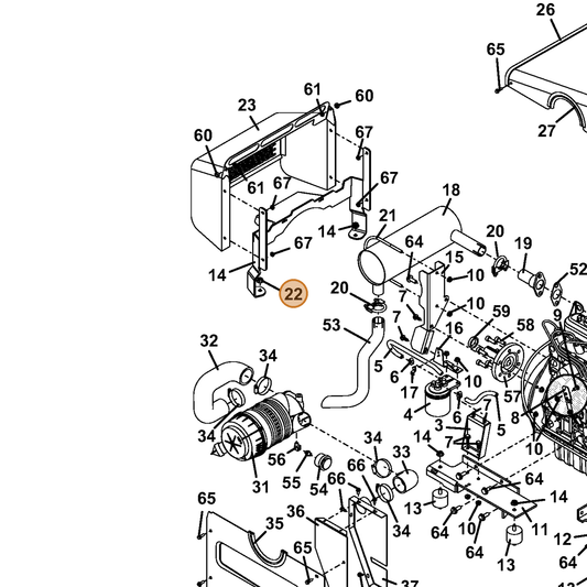 Grasshopper part 644836 — IPL diagram snippet (6x zoom, amber highlight)
